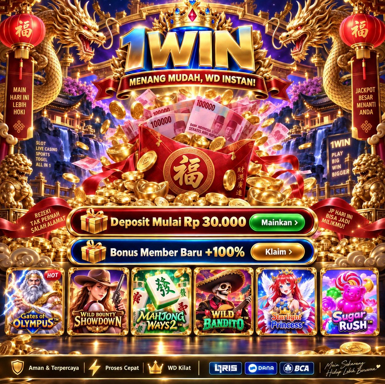 1WIN - 1win Situs Resmi Slot Online dan Pilihan Game PG Soft